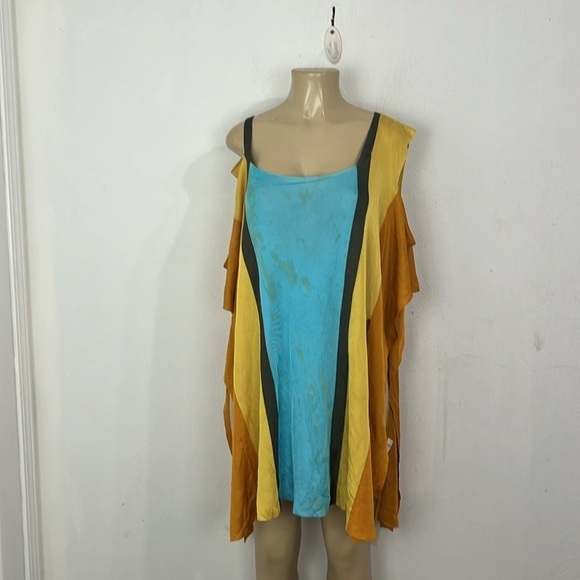 MISSONI COLOR BLOCK PONCHO SIZE 48 - Picture 3 of 5